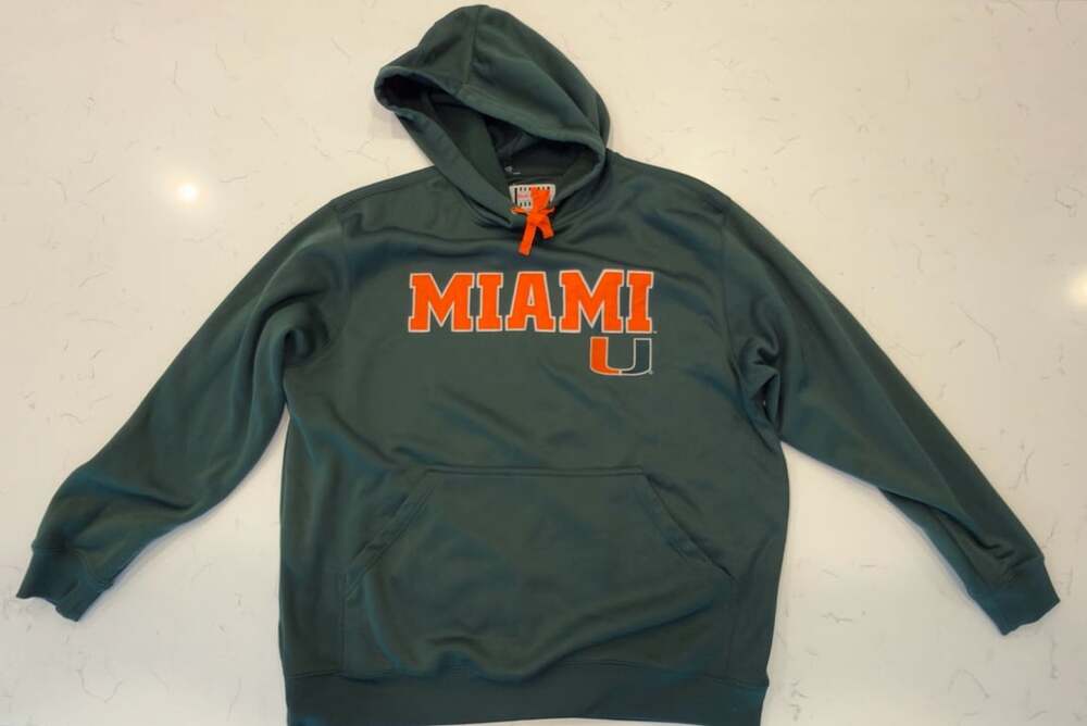 Foot Locker Team Edition Apparel Miami Hurricanes Green Pullover Hoodie Size 3XL